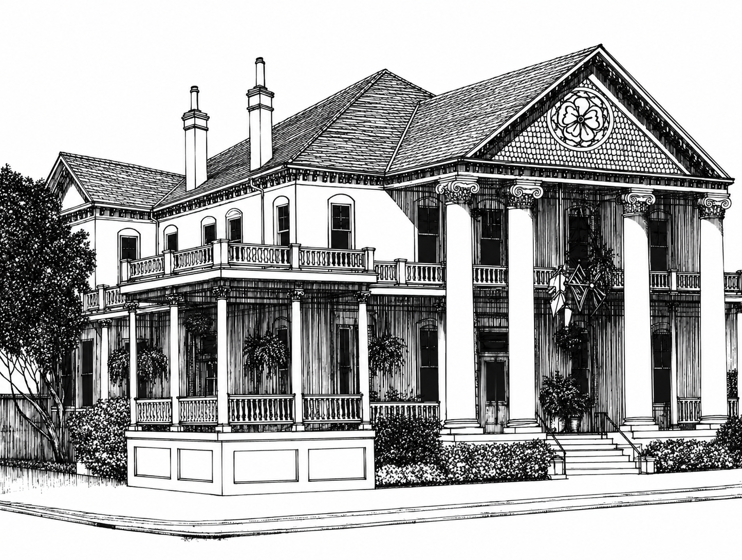 The original 1840 mansion.