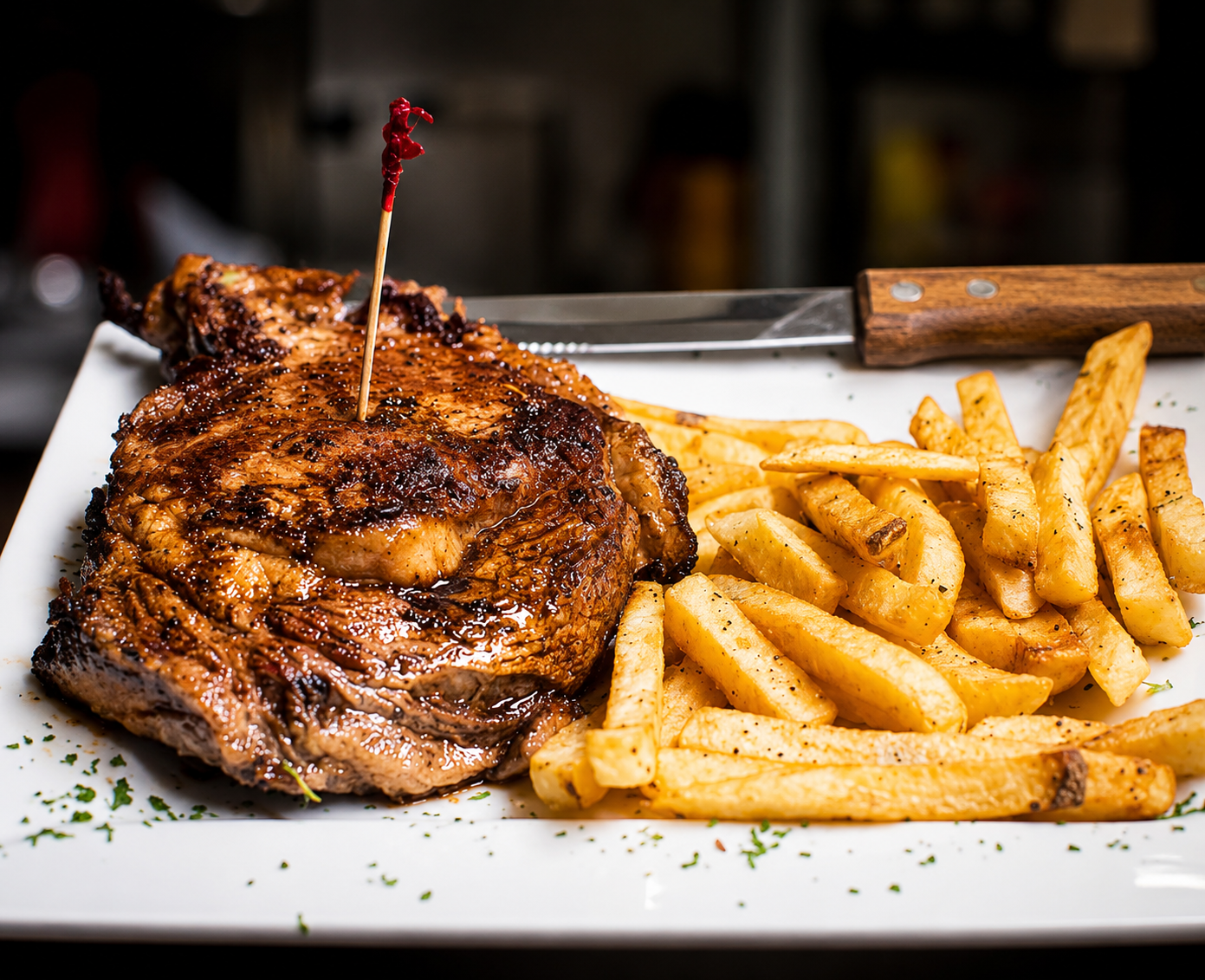 Rib eye dish.